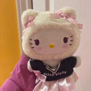 Hello Kitty Plush in Black and White Outfit